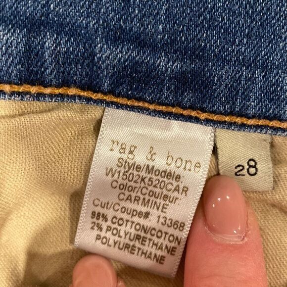 Rag & Bone skinny mid rise ripped Whiskered jeans size 28 - Picture 5 of 9